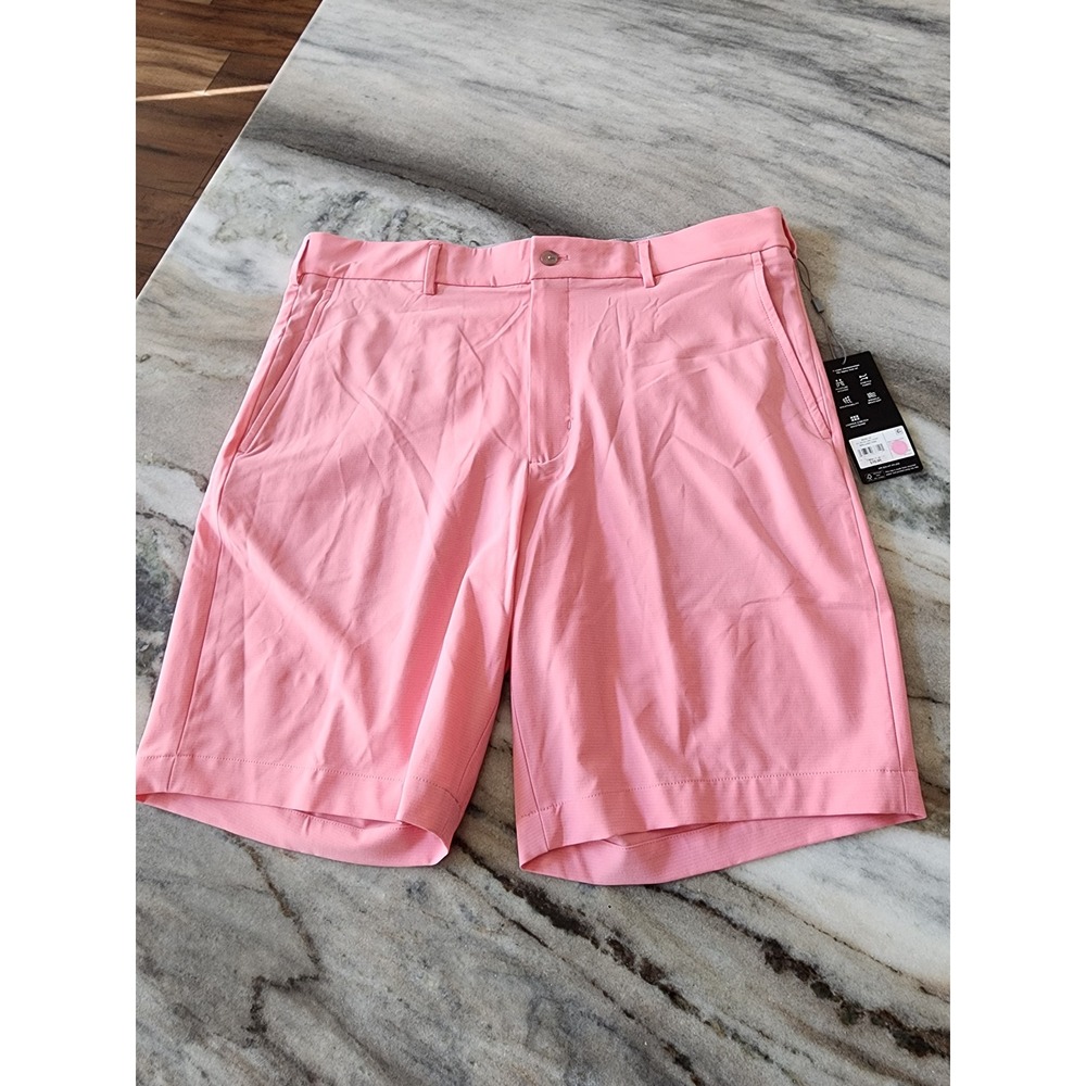 Walter Hagen Mens P11 Micro Lines Golf Shorts Brilliant Pink W36 9in Inseam NEW